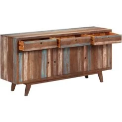 VidaXL Buffet Bois Massif Vintage 145 X 40 X 75 Cm - Brun -Buffet et enfilade Soldes 10259824 3