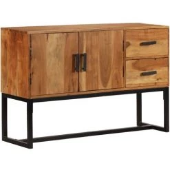 VidaXL Buffet Marron 110x30x70 Cm Bois D'acacia Solide - Brun