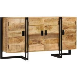 VidaXL Buffet Bois De Manguier Massif 150 X 40 X 80 Cm - Brun