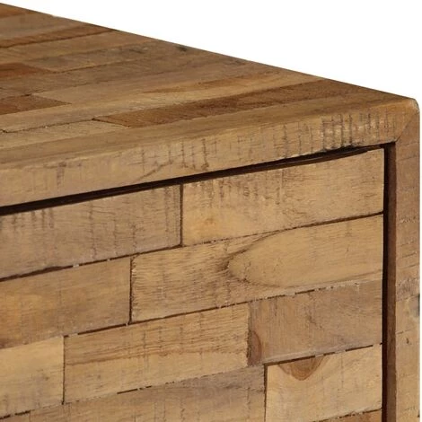VidaXL Buffet Bois De Teck Recyclé 60 X 30 X 75 Cm - Brun 5 VidaXL Buffet Bois De Teck Recyclé 60 X 30 X 75 Cm - Brun – Image 5