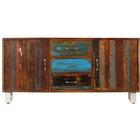 VidaXL Buffet Bois De Récupération Solide 160 X 40 X 76 Cm - Brun 3 VidaXL Buffet Bois De Récupération Solide 160 X 40 X 76 Cm - Brun – Image 3