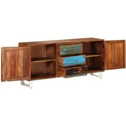 VidaXL Buffet Bois De Récupération Solide 160 X 40 X 76 Cm - Brun 9 VidaXL Buffet Bois De Récupération Solide 160 X 40 X 76 Cm - Brun -Buffet et enfilade Soldes 11424487 5