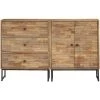VidaXL Ensemble De Buffet 2 Pcs Bois De Teck Recyclé - Brun