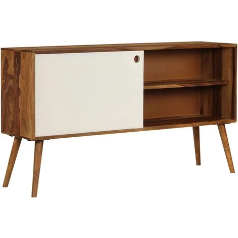 VidaXL Buffet Bois De Sesham Massif 118 X 30 X 66 Cm - Brun 3 VidaXL Buffet Bois De Sesham Massif 118 X 30 X 66 Cm - Brun – Image 3