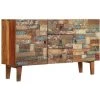 VidaXL Buffet Bois De Récupération Solide 140 X 40 X 80 Cm - Multicolore