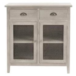 Buffet De 2 Portes/2 Tiroirs Coloris Marron En Mdf Paulownia - Dim : L80 X L34.5 X H85 Cm - PEGANE - -Buffet et enfilade Soldes 12219395 3