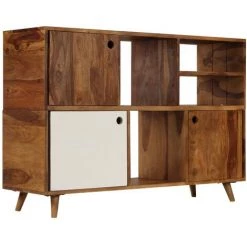 VidaXL Buffet 118 X 35 X 70 Cm Bois Solide De Sesham - Brun -Buffet et enfilade Soldes 12222111 3