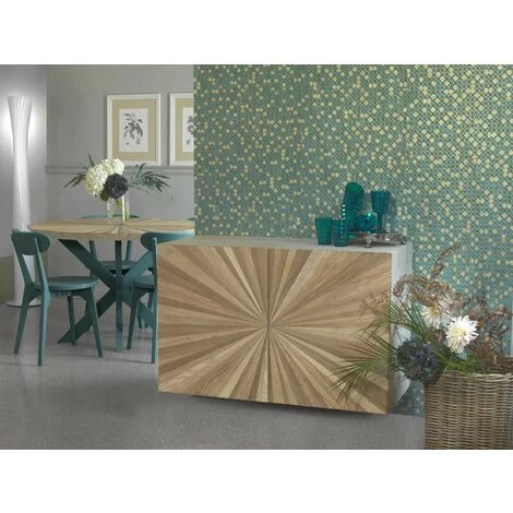 Buffet Mural Avec 2 Portes Marquetées Cm 110x50x70 Guarnieri Carruba - Legno 2 Buffet Mural Avec 2 Portes Marquetées Cm 110x50x70 Guarnieri Carruba - Legno – Image 2