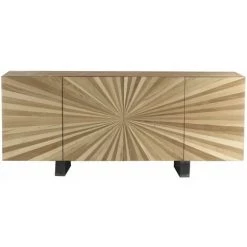 Buffet Mural Avec 4 Portes Marquetées Cm 200x50x70 Guarnieri Coriandolo - Legno -Buffet et enfilade Soldes 12359451 3
