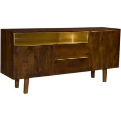 RENDEZ VOUS DéCO Buffet Taiko 2 Portes 2 Tiroirs - Marron -Buffet et enfilade Soldes 12672728 3