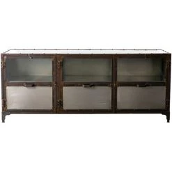 MILIBOO Buffet Design Métal FACTORY - Gris - Gris