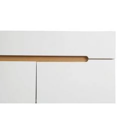 MILIBOO Buffet Scandinave Blanc Brillant Et Frêne 180cm MELKA - Blanc -Buffet et enfilade Soldes 13151118 4