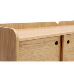 MILIBOO Buffet Scandi Japonais Chêne Et Gris Mat 2 Tiroirs JAPANSK - Bois Verni Mat -Buffet et enfilade Soldes 13151345 4