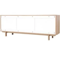 MILIBOO Buffet Scandinave Bois Et Blanc L195cm SID - Bois Clair / Blanc -Buffet et enfilade Soldes 13151589 4