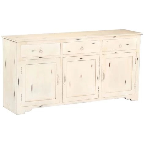 Buffet Bois De Manguier Massif 160x40x80 Cm Blanc VidaXL 1 Buffet Bois De Manguier Massif 160x40x80 Cm Blanc VidaXL