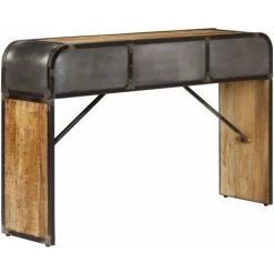 VidaXL Buffet 120 X 30 X 75 Cm Bois De Manguier Massif - Brun -Buffet et enfilade Soldes 13377720 3