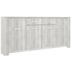AZURA HOME DESIGN Buffet JORK 220cm Gris Cérusé - Gris