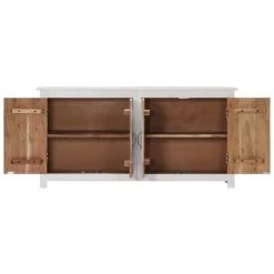 VidaXL Buffet Fait à La Main Blanc 140x30x70 Cm Bois D'acacia Massif - Blanc 9 VidaXL Buffet Fait à La Main Blanc 140x30x70 Cm Bois D'acacia Massif - Blanc -Buffet et enfilade Soldes 13415362 5