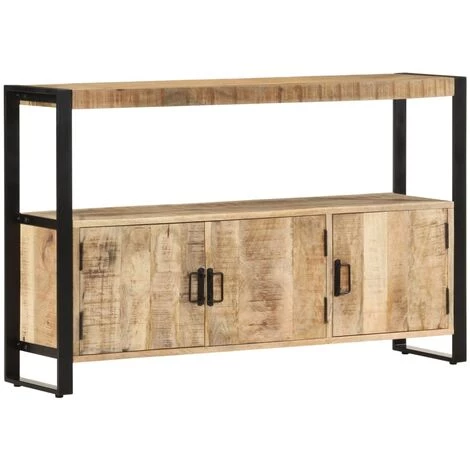 VidaXL Armoire Latérale 120x30x75 Cm Bois De Manguier Solide - Brun 1 VidaXL Armoire Latérale 120x30x75 Cm Bois De Manguier Solide - Brun