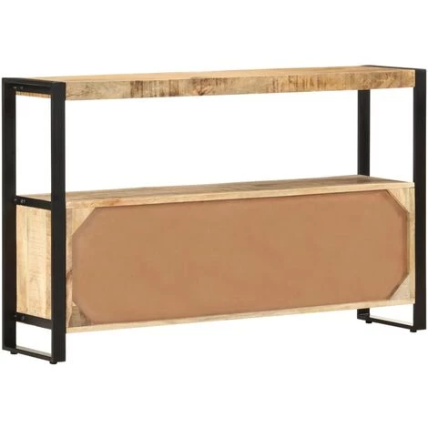 VidaXL Armoire Latérale 120x30x75 Cm Bois De Manguier Solide - Brun 3 VidaXL Armoire Latérale 120x30x75 Cm Bois De Manguier Solide - Brun – Image 3