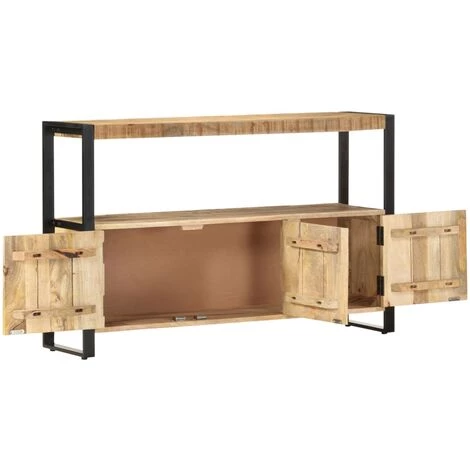 VidaXL Armoire Latérale 120x30x75 Cm Bois De Manguier Solide - Brun 4 VidaXL Armoire Latérale 120x30x75 Cm Bois De Manguier Solide - Brun – Image 4