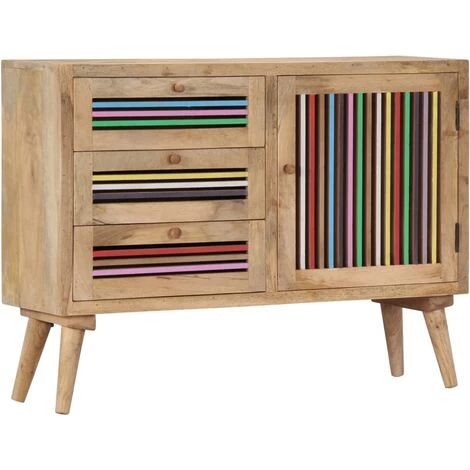 VidaXL Buffet Bois De Manguier Massif 100x30x75 Cm - Brun 1 VidaXL Buffet Bois De Manguier Massif 100x30x75 Cm - Brun