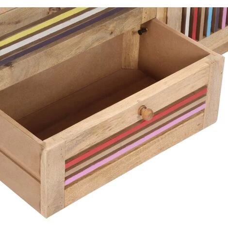 VidaXL Buffet Bois De Manguier Massif 100x30x75 Cm - Brun 5 VidaXL Buffet Bois De Manguier Massif 100x30x75 Cm - Brun – Image 5