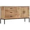 VidaXL Buffet 140 X 35 X 75 Cm Bois De Manguier Massif - Brun