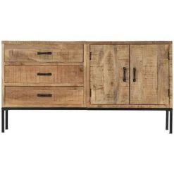 VidaXL Buffet 140 X 35 X 75 Cm Bois De Manguier Massif - Brun 6 VidaXL Buffet 140 X 35 X 75 Cm Bois De Manguier Massif - Brun -Buffet et enfilade Soldes 13906916 2