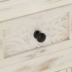 Buffet Blanc Bois De Manguier Massif 65x30x75 Cm VidaXL -Buffet et enfilade Soldes 13906923 5