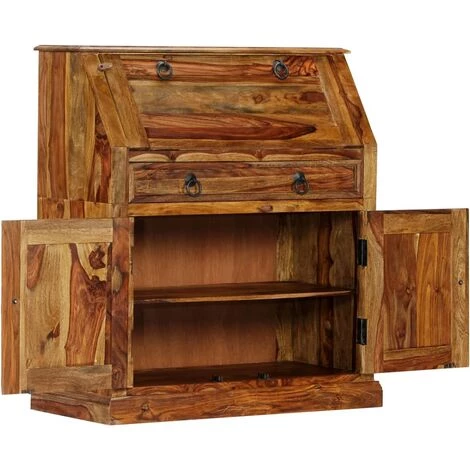 VidaXL Armoire De Travail 80 X 40 X 100 Cm Bois Massif De Sesham - Brun 4 VidaXL Armoire De Travail 80 X 40 X 100 Cm Bois Massif De Sesham - Brun – Image 4