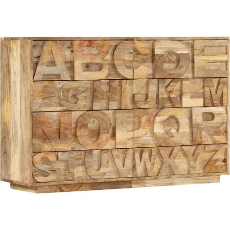 VidaXL Meuble Alphabétique Avec 6 Tiroirs 120x35x79 Cm Manguier Massif - Brun 1 VidaXL Meuble Alphabétique Avec 6 Tiroirs 120x35x79 Cm Manguier Massif - Brun