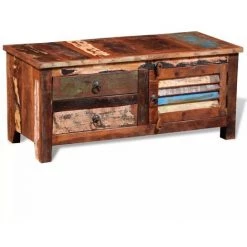 VIDAXL Buffet De Téléviseur Bois Massif De Récupération - Multicolore 8 VIDAXL Buffet De Téléviseur Bois Massif De Récupération - Multicolore -Buffet et enfilade Soldes 14075928 4