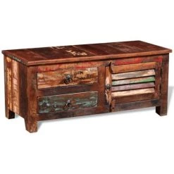 VIDAXL Buffet De Téléviseur Bois Massif De Récupération - Multicolore 9 VIDAXL Buffet De Téléviseur Bois Massif De Récupération - Multicolore -Buffet et enfilade Soldes 14075928 5