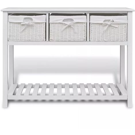 VIDAXL Buffet De Rangement Blanc - Blanc 3 VIDAXL Buffet De Rangement Blanc - Blanc – Image 3