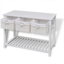 VIDAXL Buffet De Rangement Blanc - Blanc 9 VIDAXL Buffet De Rangement Blanc - Blanc -Buffet et enfilade Soldes 14076197 5