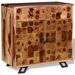 VIDAXL Buffet Bois Massif De Sesham 65 X 35 X 65 Cm - Brun -Buffet et enfilade Soldes 14076792 3