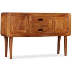 VIDAXL Buffet Bois Massif Avec Finition En Bois De Sesham 120x30x75 Cm - Brun -Buffet et enfilade Soldes 14077144 4