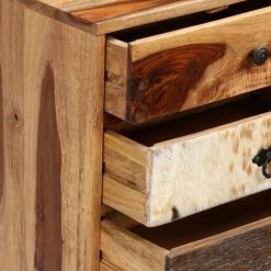 VIDAXL Buffet Bois Massif De Sesham 50 X 30 X 86 Cm - Brun - Armoires Et Meubles De Rangement - Buffets Et Bahuts - Brun - Brun -Buffet et enfilade Soldes 14077276 4