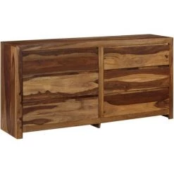 VIDAXL Meuble à Tiroirs Bois Massif De Sesham 160 X 40 X 80 Cm - Brun - Armoires Et Meubles De Rangement - Buffets Et Bahuts - Brun - Brun
