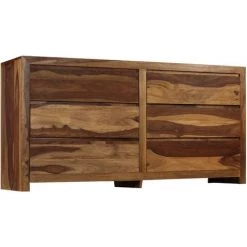 VIDAXL Meuble à Tiroirs Bois Massif De Sesham 160 X 40 X 80 Cm - Brun - Armoires Et Meubles De Rangement - Buffets Et Bahuts - Brun - Brun -Buffet et enfilade Soldes 14077824 5
