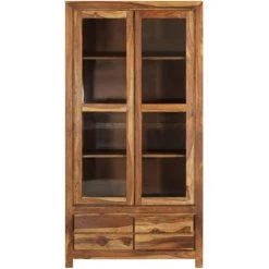 VIDAXL Buffet Bois De Sesham Massif 90 X 40 X 175 Cm - Brun - Armoires Et Meubles De Rangement - Buffets Et Bahuts - Brun - Brun 7 VIDAXL Buffet Bois De Sesham Massif 90 X 40 X 175 Cm - Brun - Armoires Et Meubles De Rangement - Buffets Et Bahuts - Brun - Brun -Buffet et enfilade Soldes 14077827 3