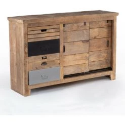 Buffet Ahdri SKLUM Bois - Acier - Bois Recyclé