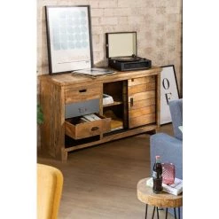 Buffet Ahdri SKLUM Bois - Acier - Bois Recyclé -Buffet et enfilade Soldes 14165112 3