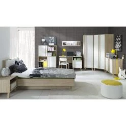 PRICE FACTORY Commode 1 Porte Et 3 Tiroirs De La Collection MALMO. Meuble Design Type SCANDINAVE. - Blanc -Buffet et enfilade Soldes 14342726 3