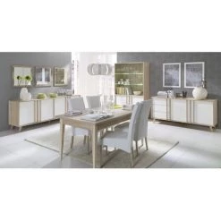 PRICE FACTORY Buffet Grand Modèle + 3 Miroirs Collection MALMO Couleur Chêne Clair Et Blanc. - Marron -Buffet et enfilade Soldes 14343363 5