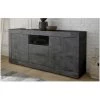 AZURA HOME DESIGN Buffet 2 Portes 2 Tiroirs SAMANTHA 184x86 Cm Anthracite