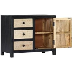 VidaXL Table D'appoint Sculptée à La Main Gris 75x35x60 Cm Manguier - Gris 7 VidaXL Table D'appoint Sculptée à La Main Gris 75x35x60 Cm Manguier - Gris -Buffet et enfilade Soldes 14647786 3