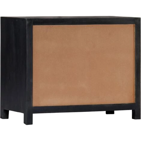 VidaXL Table D'appoint Sculptée à La Main Gris 75x35x60 Cm Manguier - Gris 5 VidaXL Table D'appoint Sculptée à La Main Gris 75x35x60 Cm Manguier - Gris – Image 5