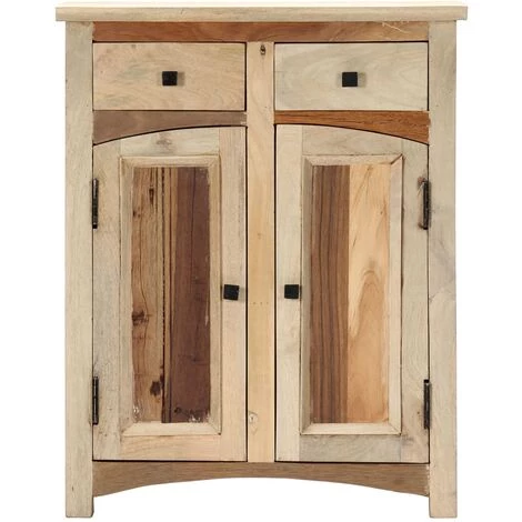 VidaXL Armoire Latérale 60 X 30 X 75 Cm Bois De Récupération Massif - Brun 2 VidaXL Armoire Latérale 60 X 30 X 75 Cm Bois De Récupération Massif - Brun – Image 2